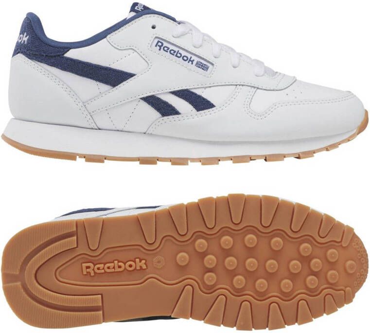 Reebok Classics Leather sneakers wit donkerblauw