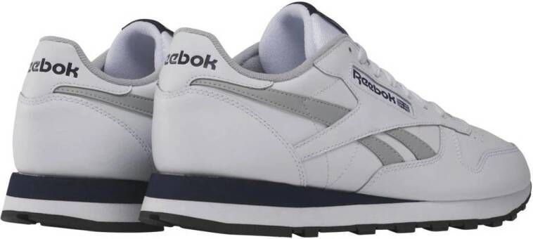 Reebok Classics Classic Leather sneakers wit grijs donkerblauw