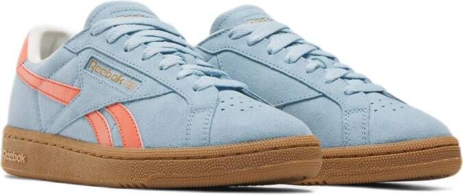 Reebok Classics Club C Grounds suède sneakers lichtblauw oranje