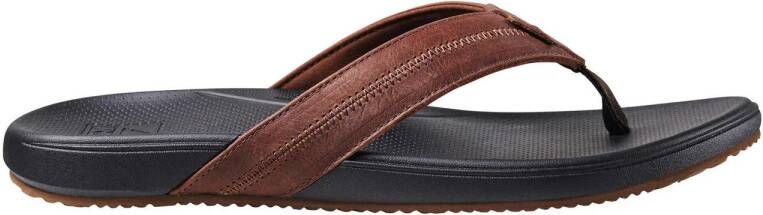 Reef Cushion Phantom 2.0 leren teenslippers cognac