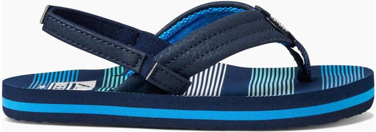 Reef Kids Ahi teenslippers met hielbandje donkerblauw