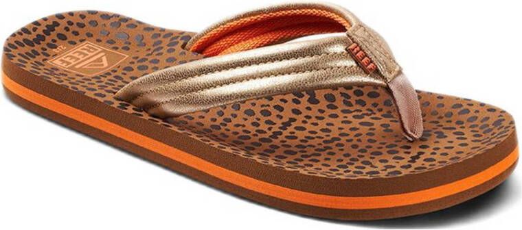 Reef Kids Ahi Wild teenslippers bruin goud