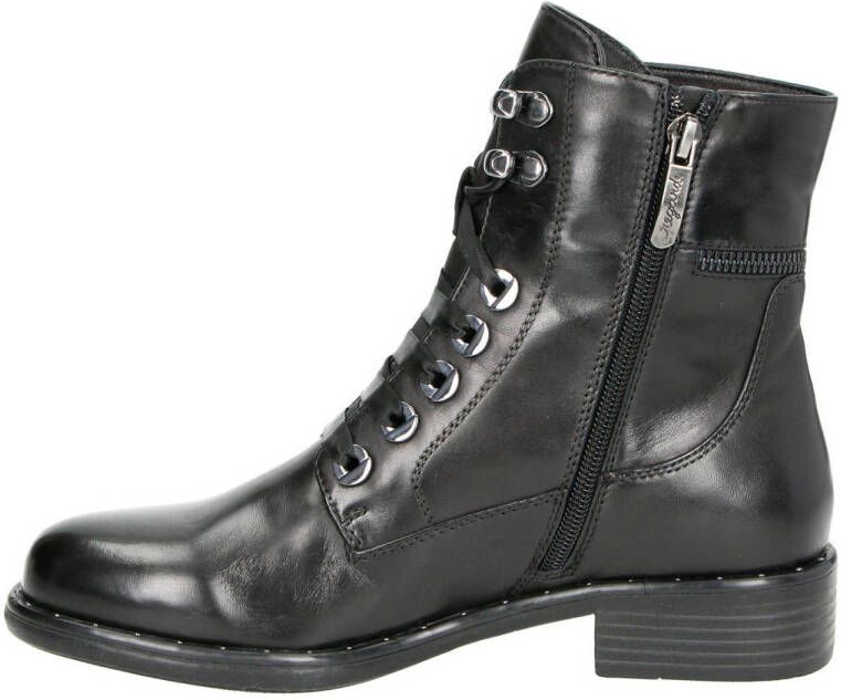 Regarde Le Ciel Cady leren veterboots zwart