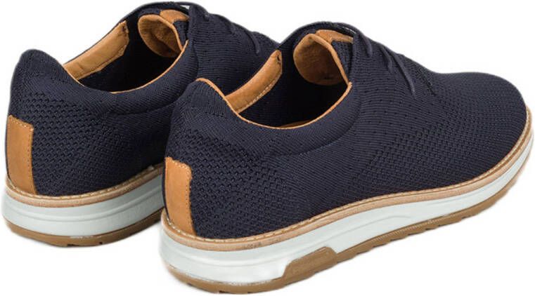 Rehab Nolan knit veterschoenen donkerblauw