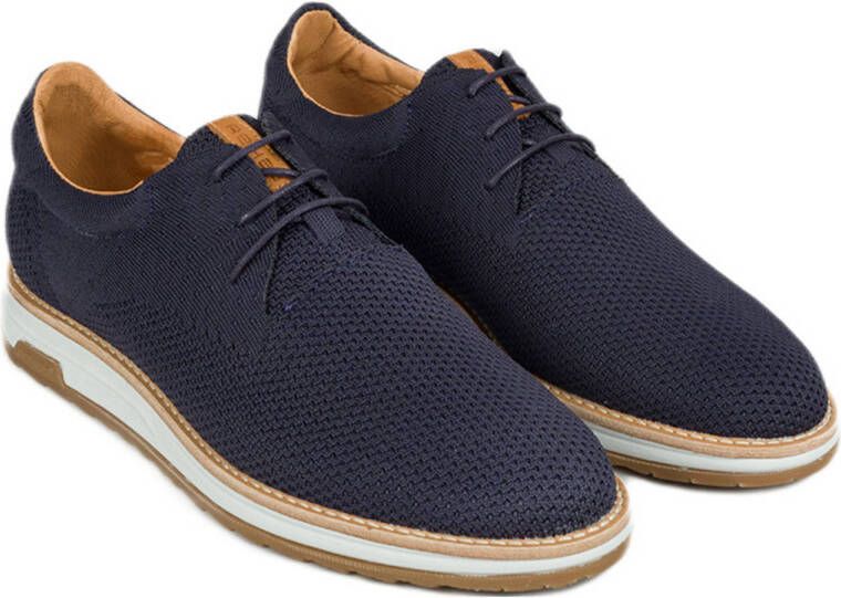 Rehab Nolan knit veterschoenen donkerblauw