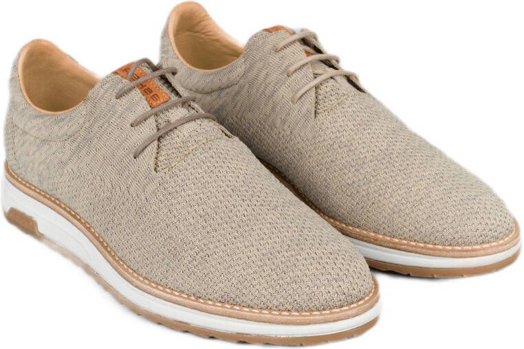 Rehab Nolan Knit veterschoenen taupe