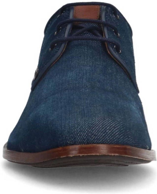 Rehab suède veterschoenen denimblauw