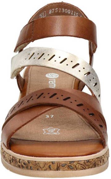 Remonte leren sandalen cognac