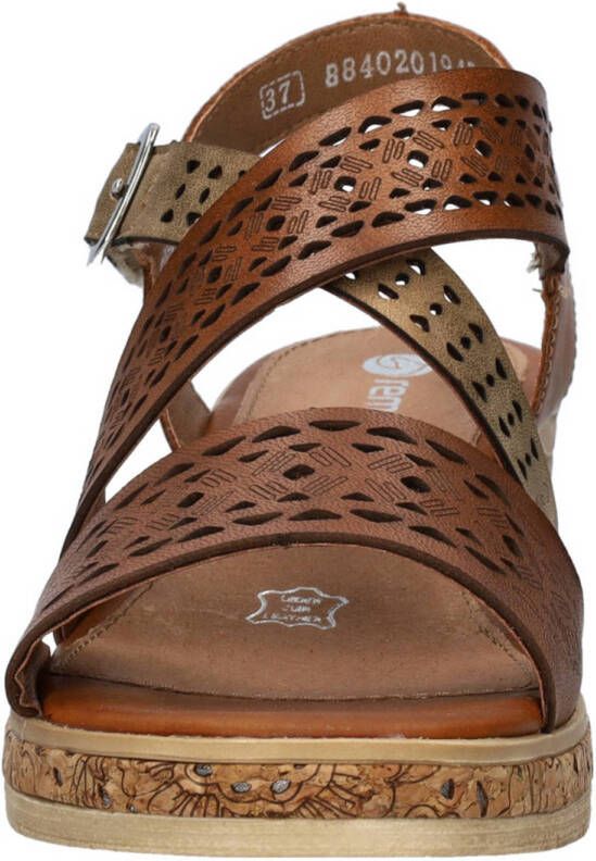 Remonte leren sandalen cognac