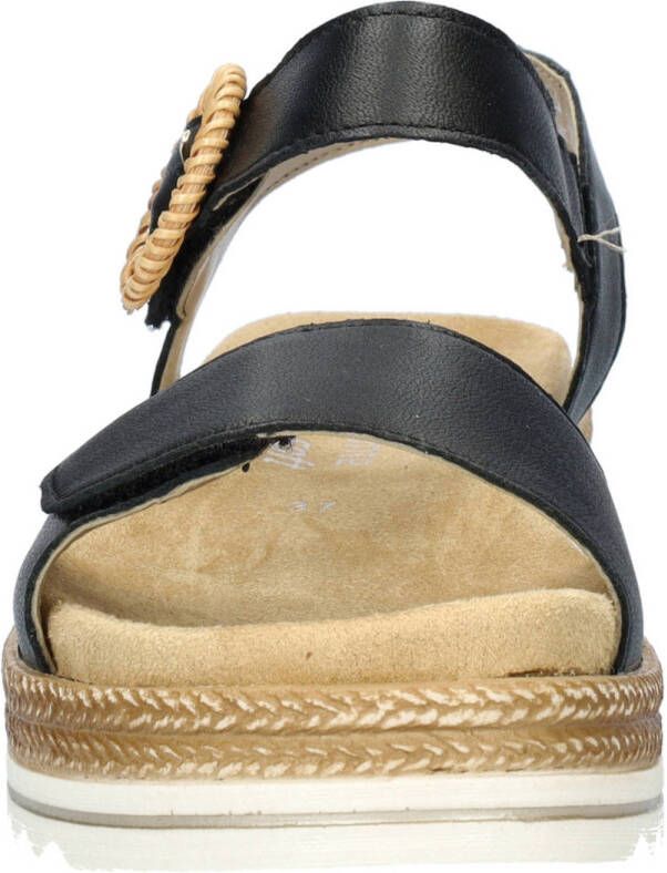 Remonte leren sandalen zwart