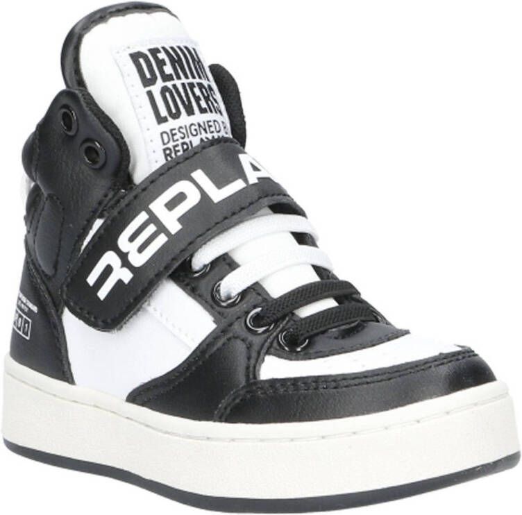 REPLAY Cobra kid 3 sneakers zwart wit