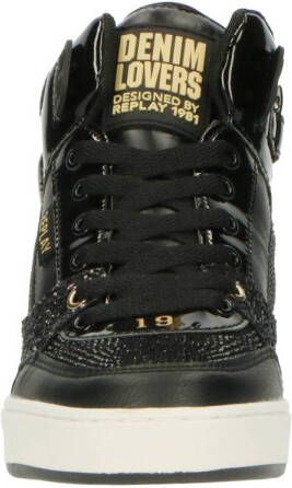 REPLAY Cobra sneakers zwart goud