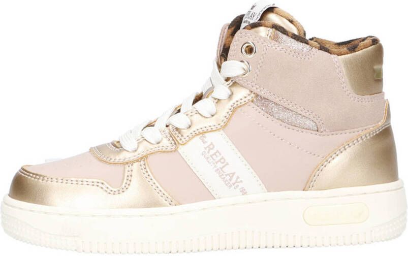 REPLAY Epic jr sneakers roze goud