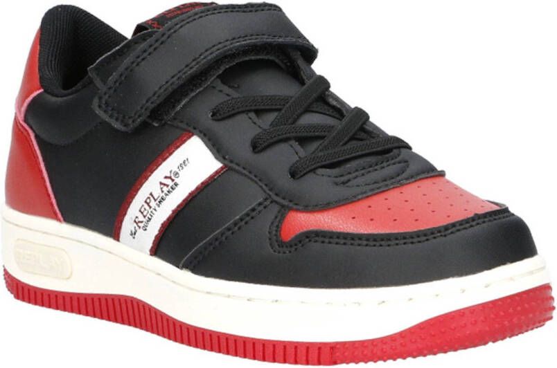 REPLAY Epic JR sneakers zwart rood