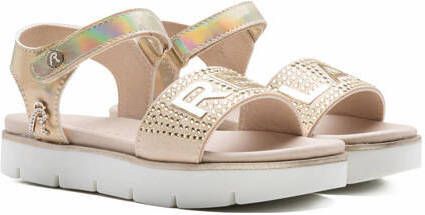 REPLAY sandalen met steentjes goud