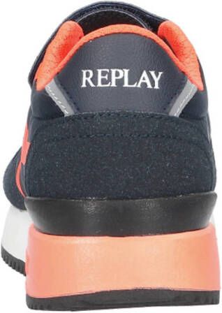 REPLAY sneakers donkerblauw oranje