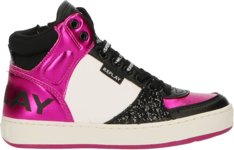 REPLAY sneakers fuxia zwart wit