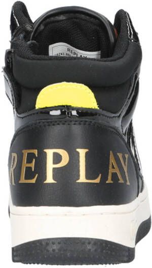 REPLAY sneakers zwart wit geel