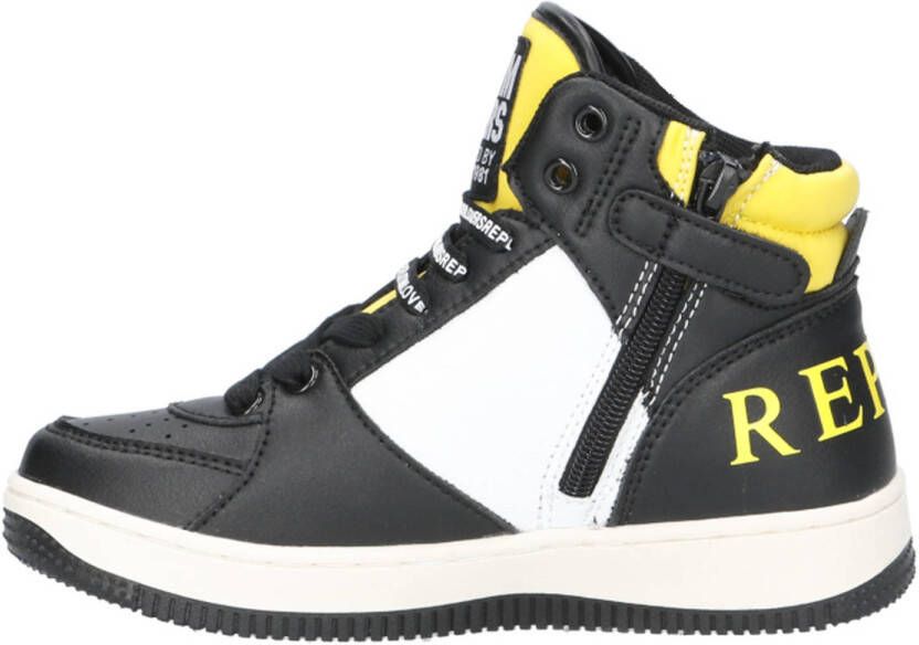 REPLAY sneakers zwart wit geel