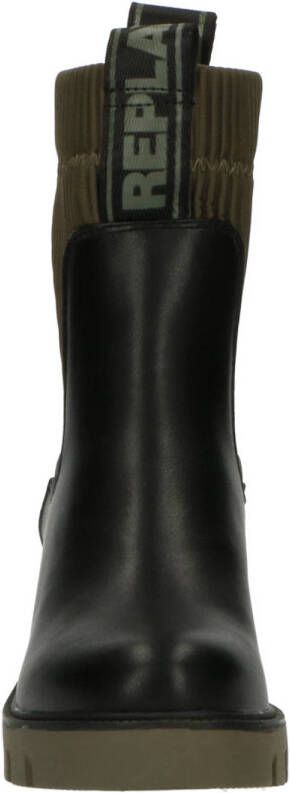 REPLAY Village chelsea boots zwart groen