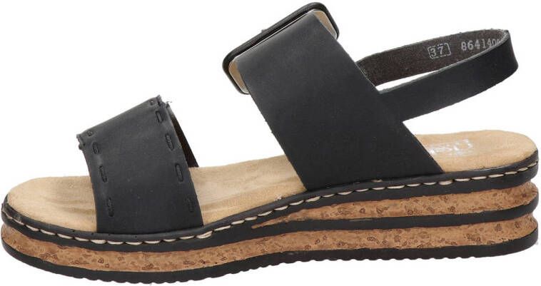 Rieker Antistress sandalen zwart