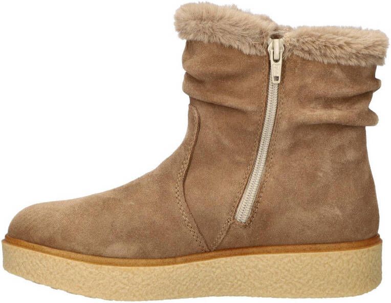 Rieker comfort gevoerde suède enkelboots taupe