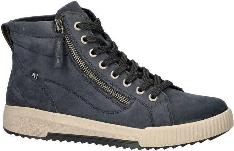 Rieker nubuck sneakers donkerblauw