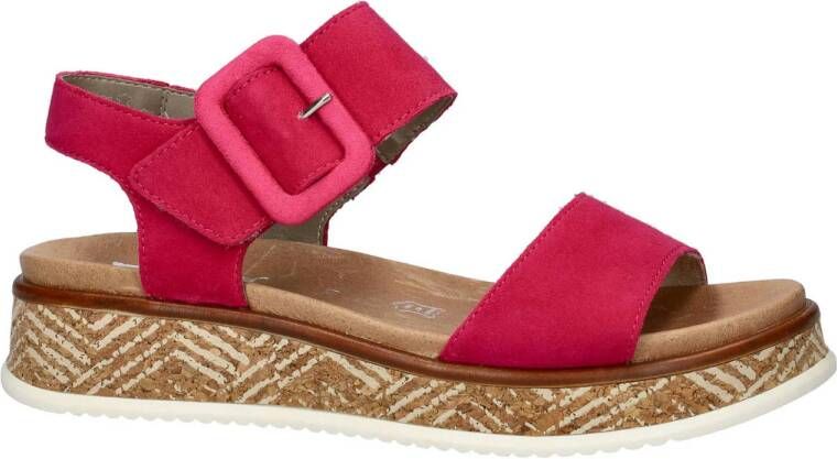 Rieker Revolution suède sandalen fuchsia