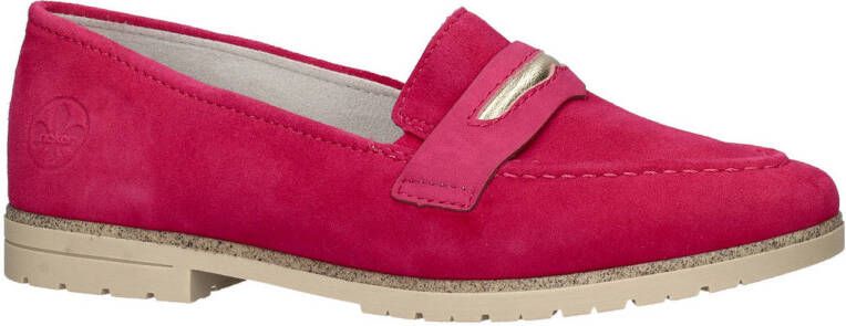 Rieker suède loafers fuchsia