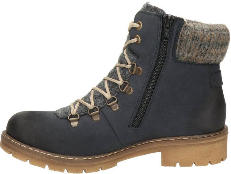 Rieker veterboots donkerblauw