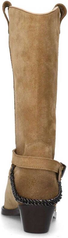 Sacha cowboyboots met buckle beige