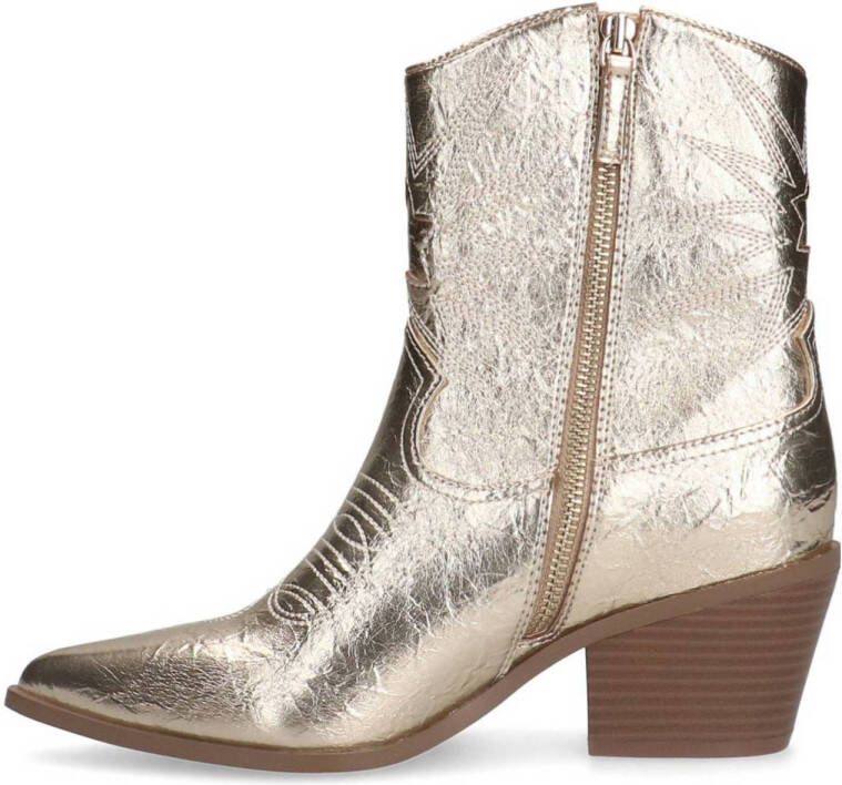 Sacha cowboylaarzen goud metallic