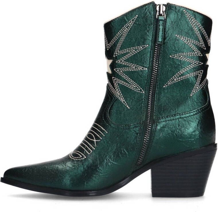 Sacha cowboylaarzen groen metallic