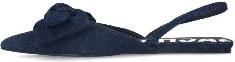 Sacha denim slingback loafers donkerblauw