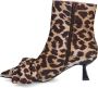 Sacha Dames Leopard enkellaarsjes met hak - Thumbnail 4