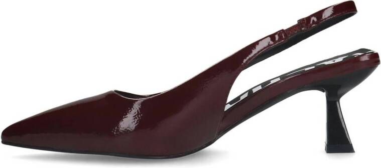 Sacha lak slingback pumps bordeaux