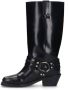 Sacha Dames Zwarte leren biker boots - Thumbnail 4