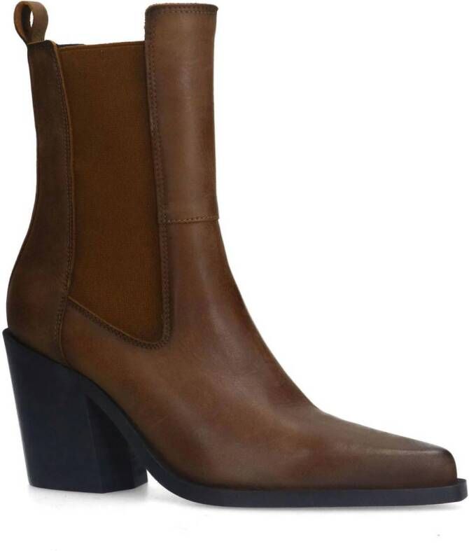 Sacha leren chelsea boots bruin