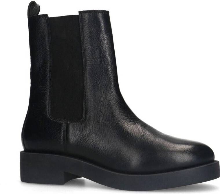 Sacha leren chelsea boots zwart