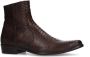 Sacha Heren Donkerbruine leren western boots met snakeskin - Thumbnail 1