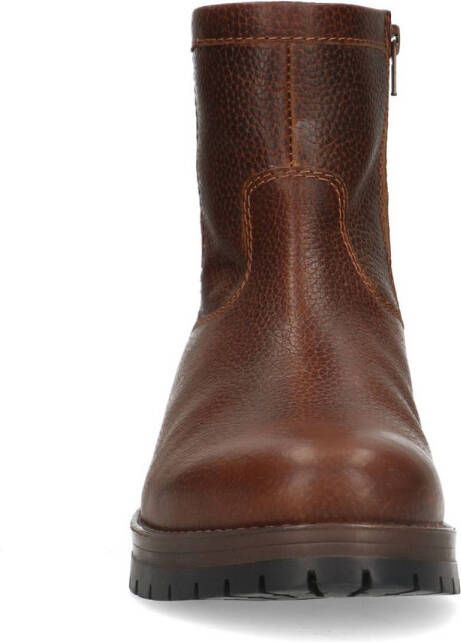 Sacha leren enkelboots cognac