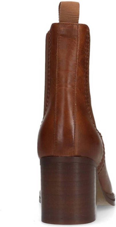 Sacha leren chelsea boots cognac