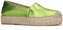 Sacha Dames Metallic groene leren espadrilles - Thumbnail 2