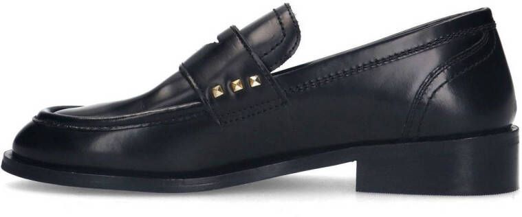 Sacha leren loafers zwart