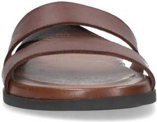 Sacha leren slippers cognac