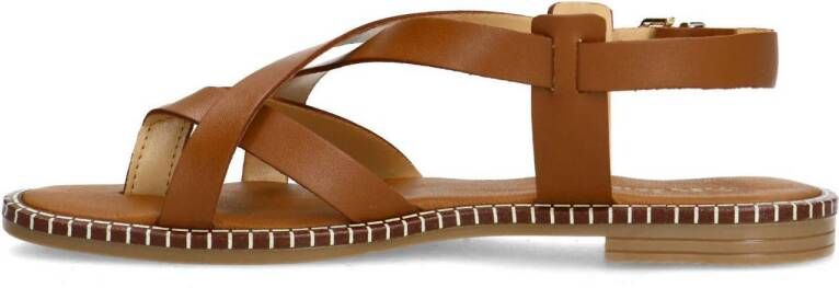 Sacha leren sandalen cognac