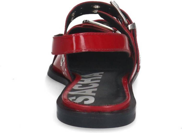 Sacha leren slingback loafers rood