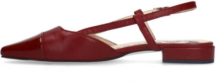 Sacha leren slingback loafers rood