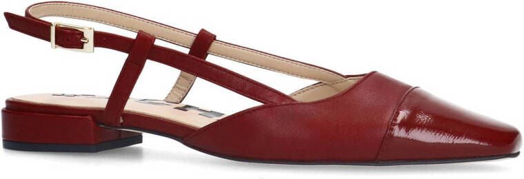 Sacha leren slingback loafers rood