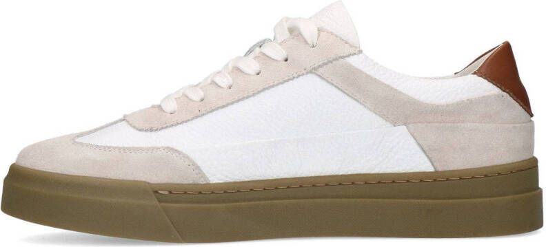 Sacha leren sneakers wit beige